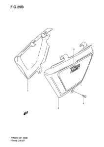 TF125 Обтекатель задний