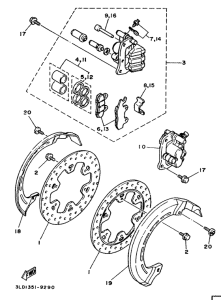 XTZ750 Front brake. caliper