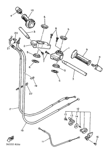 FZR1000 Steering handle. cable