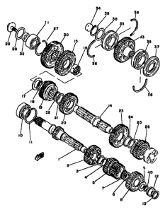 XS1100 Трансмиссия
