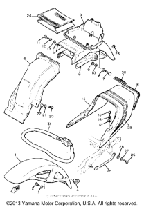 XJ550RH Front fender-rear fender
