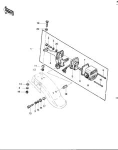 KZ400 Taillight unit ass`y