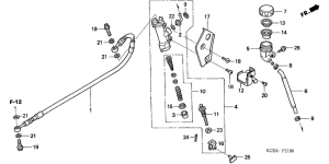 XR250R Задний тормозной цилиндр
