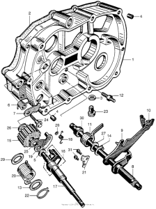 CA102 Gear change + right crankcase