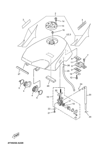 TZR50 Топливный бак