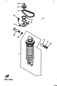 FZ600 FZ600U Задняя подвеска