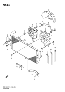 GSX1250 (ABS) Радиатор