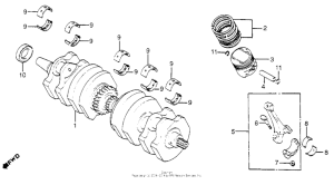 CB900 Коленчатый вал и поршни