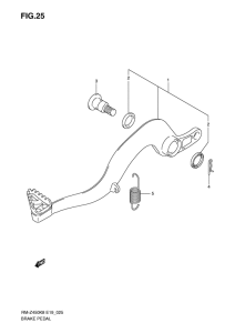 RM-Z450 Педаль тормоза