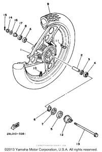 RZ350NCII Переднее колесо