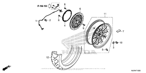 GL1800C Переднее колесо