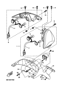 VP250 Taillight unit ass`y