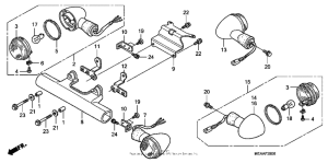 VTX1300T Задний фонарь
