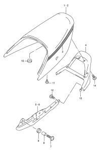 GSX400 Обтекатель сидения