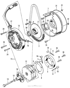 C70 Starting clutch + alternator