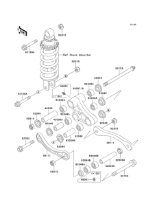 ZX600 Задняя подвеска