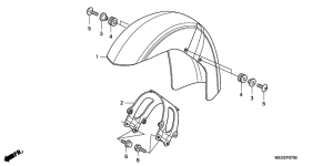 VT750CA Переднее крыло