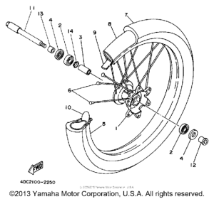 WR250Z Переднее колесо
