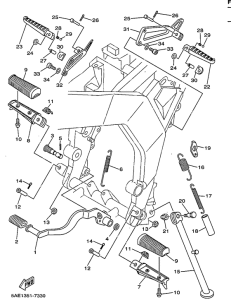 TDR125 Support repose pied