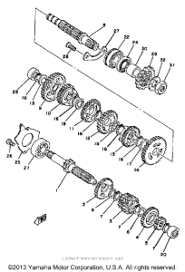 YZ100G Трансмиссия