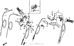 CR60R Control levers + switches + cables