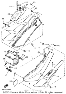 FZR1000W Боковые обтекатели