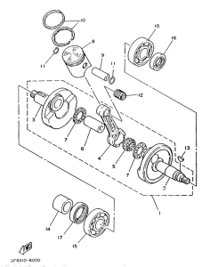 RD50 Коленчатый вал и поршни