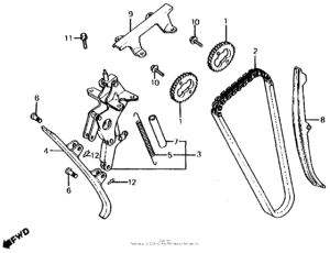 CB700SC Cam chain + tensioner