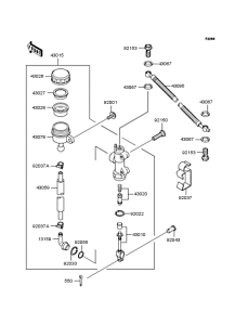 EX250 Задний торм цилиндр