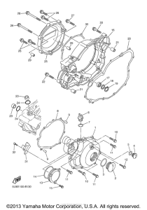 WR250F Боковые крышки