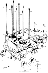 SL350 Upper crankcase