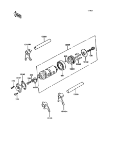 KH125 Валы и вилки переключения передач