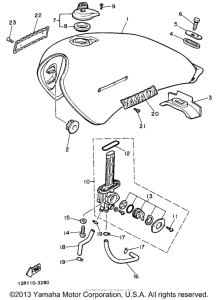 XS400J Топливный бак