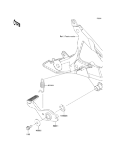 EX400 Педаль тормоза