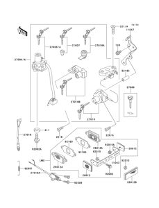 ZX500 Замок зажигания