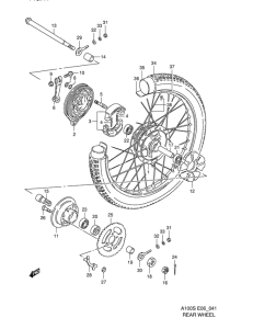 A100 Rear wheel complete assy
