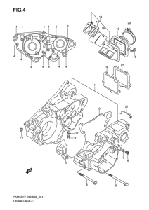 RM250 Картер двигателя
