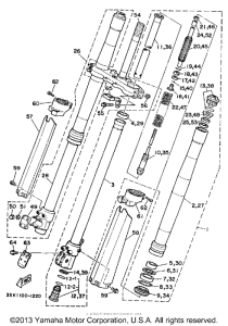 WR250Z Передняя вилка