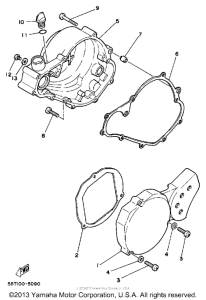 YZ80T (Motocross) Боковые крышки