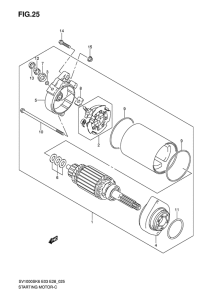 SV1000 Стартерный мотор