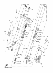 YZ250F Передняя вилка