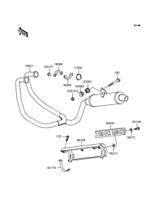 KLE250 Глушитель