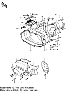 KX125 Крышки двигателя