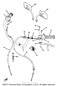 XS750SE Handle - wire