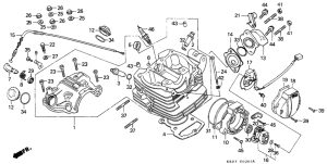 XR200R Cylinder head /  pulse generator