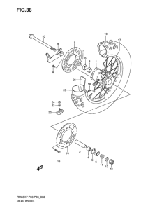 RM85 Rear wheel complete assy
