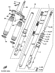 XTZ750 Передняя вилка
