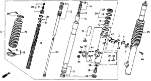 XR600R Front fork 91-92