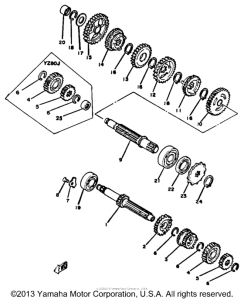 YZ80J Трансмиссия