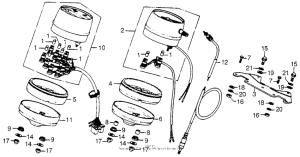 CB750 Speedometer + pilot box